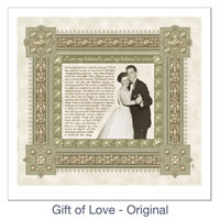 Gift of Love - Original - English Only anniversary gift ketubah.