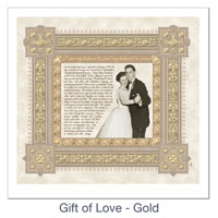 Gift of Love - Gold anniversary gift ketubah.